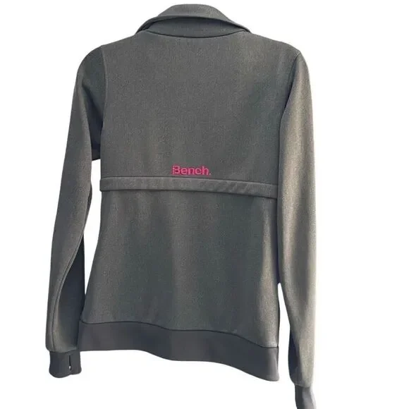 Bench. Outerwear, Active, Athletic Jacket, Size M (8) Gray with pink, orange and - Picture 2 of 8